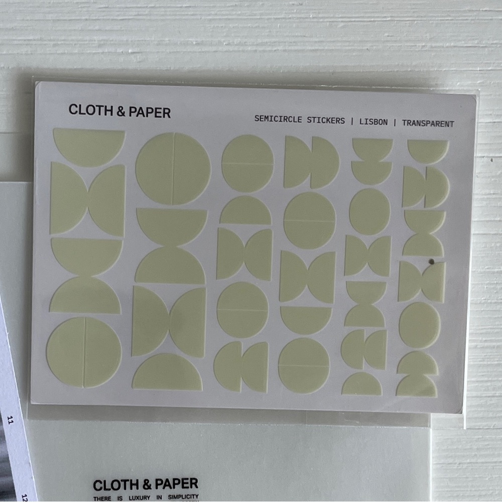 Cloth & Paper Lisbon Semicircle Sample Stickers
